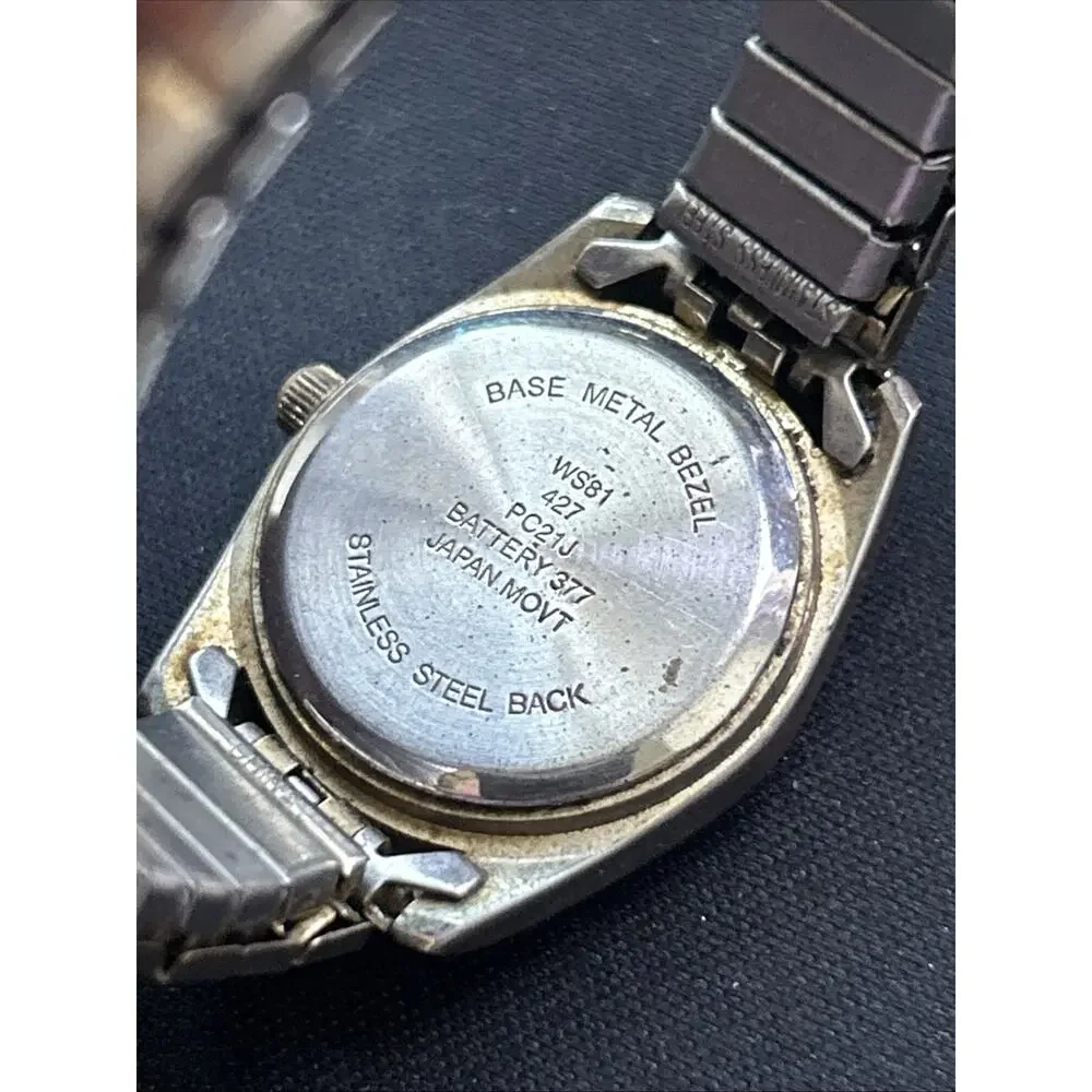 Women’s Two Tone Stretch Band Quartz Watch